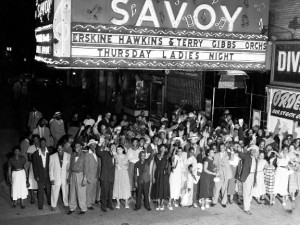 Dancers outside the Savoy Ballroom