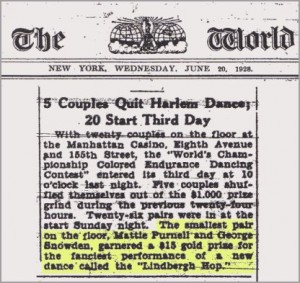 Newspaper Article Mentions Shorty George and Lindbergh's Hop